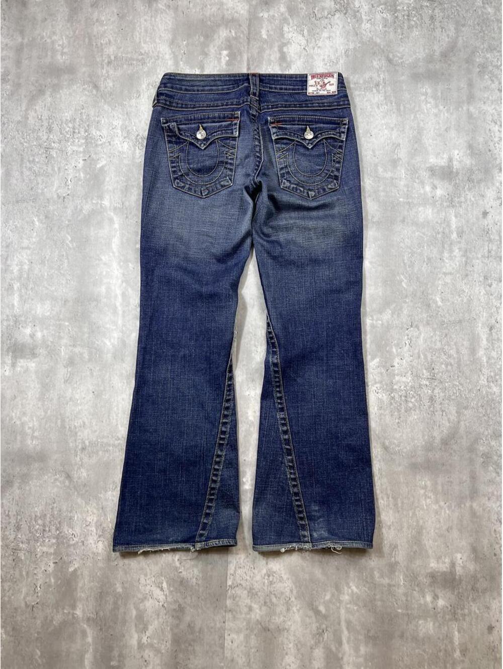 Y2K Flare Bootcut Jeans Dark Wash Joey Style True Religion Made In USA